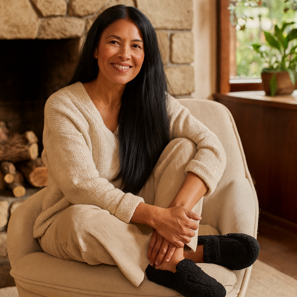 AVANI™ | Luxe Lamswollen halfopen Mocassins