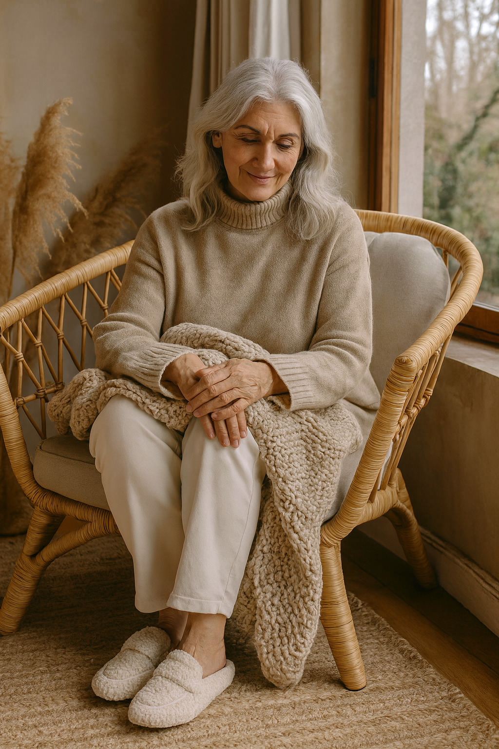 AVANI™ | Luxe Lamswollen halfopen Mocassins